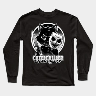Cute Cat Killer - Dark Psycho Pet Humor Long Sleeve T-Shirt